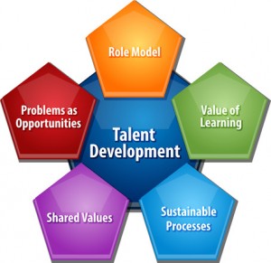 Talent development business diagram illustration