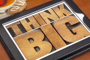 think big on digital tablet