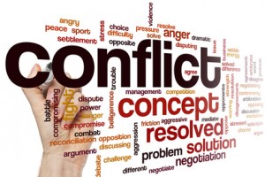 Conflict word cloud